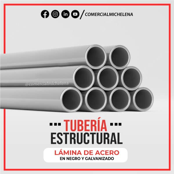 Tubo Redondo Estructural en Negro y Galvanizado