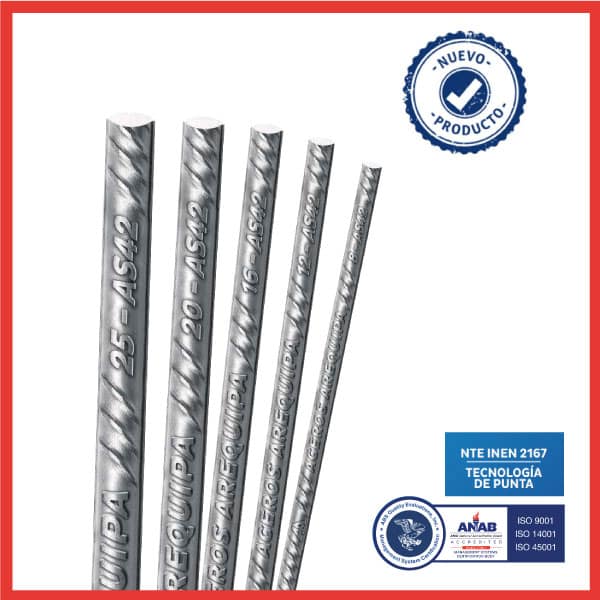 Varilla de Hierro Acero Arequipa – Varilla Corrugada NTE 2167-G42 | Comercial Michelena - 3 varilla de hierro aceros arequipa - Comercial Michelena